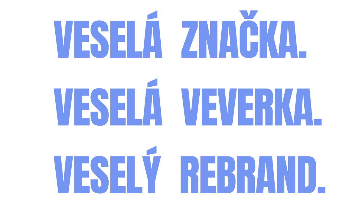 Veselá značka Veselá veverka Veselý rebrand